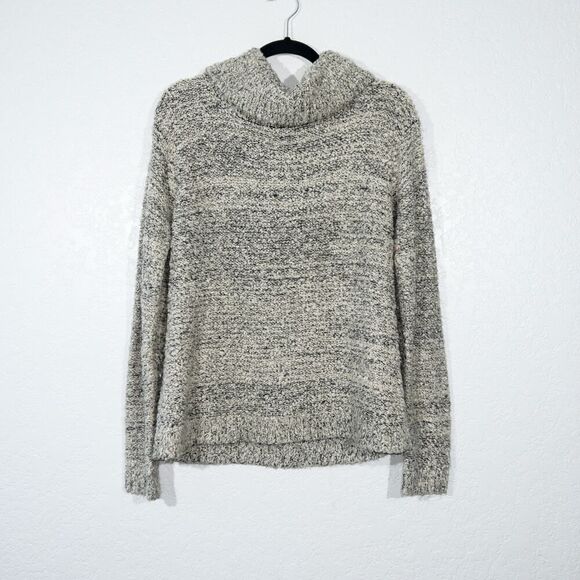 Pins & Needles Anthropologie Marled‎ Gray Cowl Neck Sweater Large - Picture 1 of 5